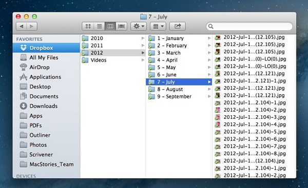 trasferisci foto da mac ad android usando dropbox