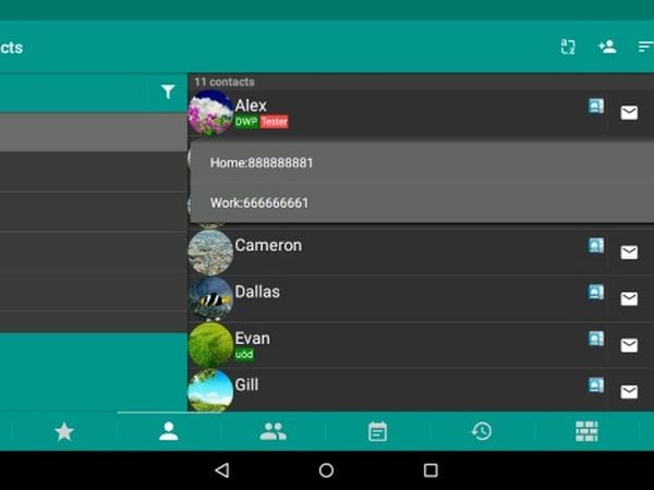 Εφαρμογή ανάκτησης δεδομένων android-dw επαφές κλήσης τηλεφώνου