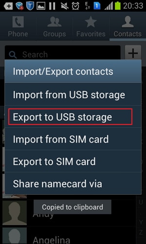 μετακινήστε τις επαφές από το Android στο android