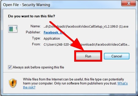 problème de chat vidéo facebook