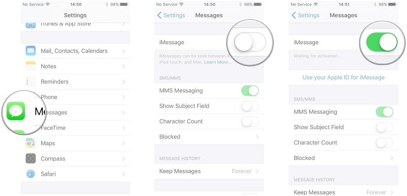 打開 iMessage