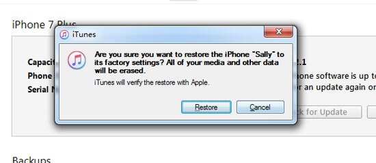 通过 iTunes 无密码重置 iphone