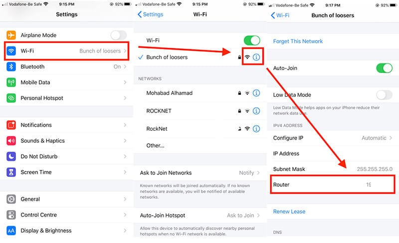 Beállítások és kattintson a Wi-Fi elemre