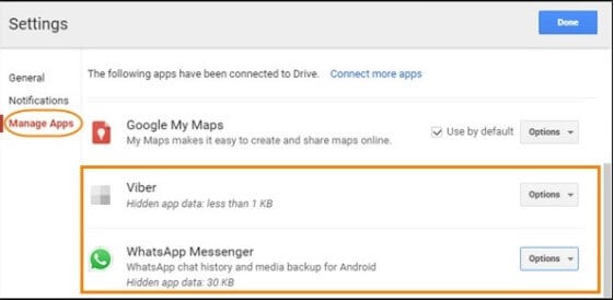 Törölje a régi WhatsApp biztonsági másolatot a Google Drive-ról