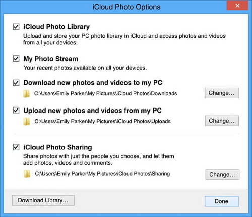 désactiver la bibliothèque de photos icloud