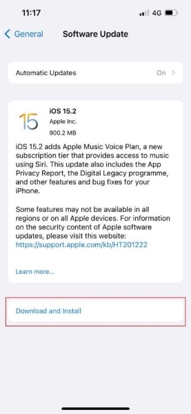 neue Updates herunterladen und installieren
