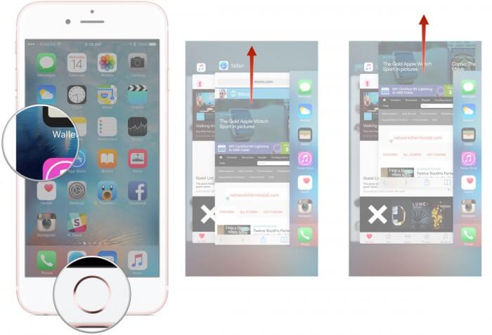 donmuş iphone uygulamalarını kapatmaya zorla