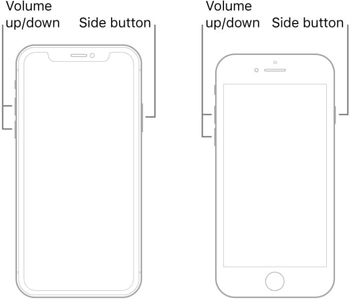 tvinge omstart av iPhone 8 for å fikse iphone som sitter fast på apple-logoen