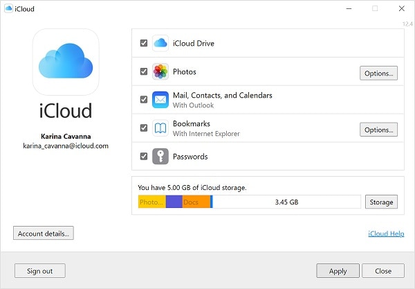 ID da maçã no icloud