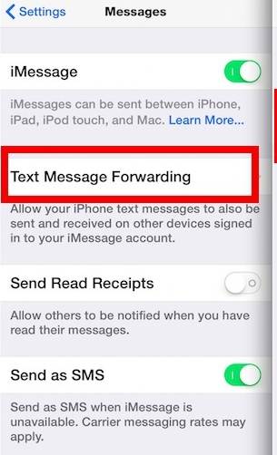Vidarebefordra text på iPhone och Android