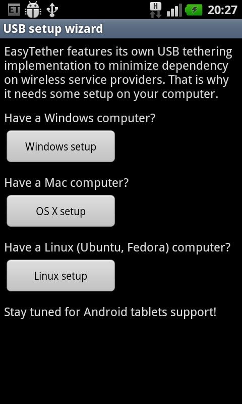 Gratis Wifi-hotspot-apper Easy tether lite