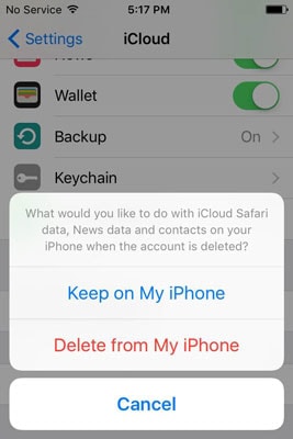 jelentkezzen be az iCloud-fiók módosításához
