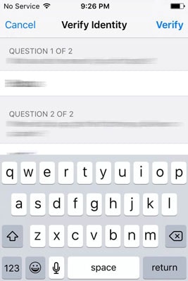 Az iCloud jelszó megváltoztatása