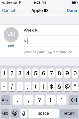 Az iCloud-felhasználónév módosítása iPhone-on