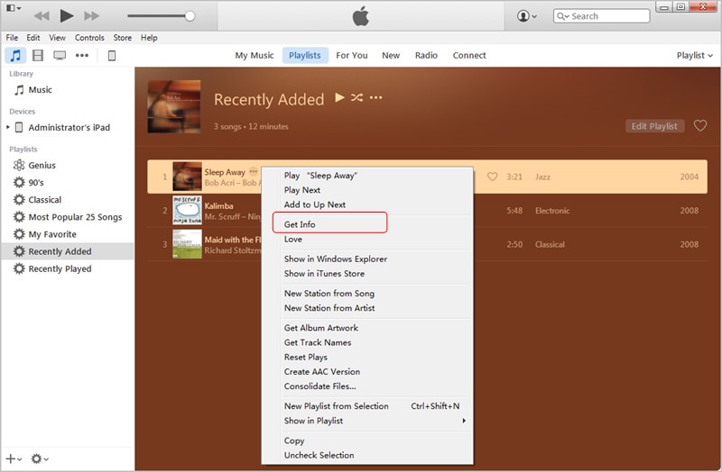 MP3 mit iTunes auf das iPad übertragen: Informationen erhalten