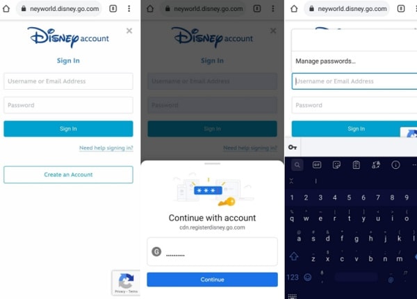 Google Passwortmanager auf dem Handy