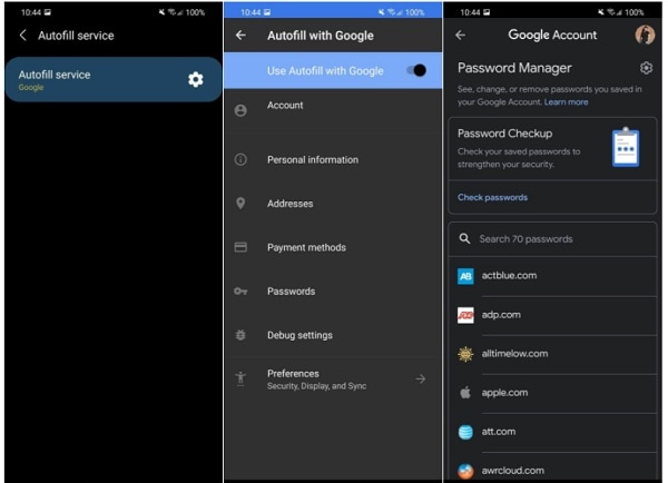 einstellungen des google passwortmanagers