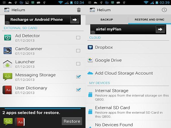 Hogyan készítsünk biztonsági másolatot az Androidról a Mac-Helium Premiumra