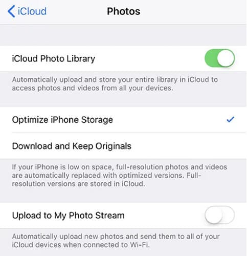 Βελτιστοποιήστε την αποθήκευση iPhone