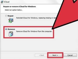 選擇在 Windows 計算機上刪除 iCloud