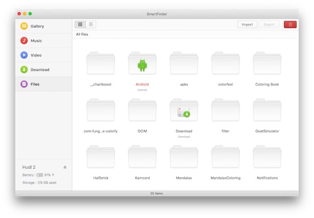 AndroidからMacにデータを転送する-ファイルをAndroidに転送する