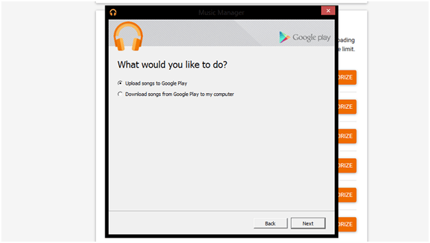 cómo transferir música de iTunes a Android-Seleccione cargar canciones