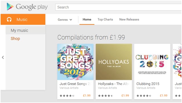 cómo transferir música de iTunes a Android-Usar Google Play