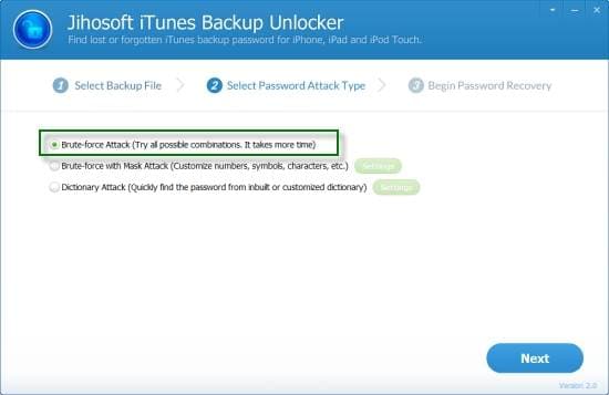 desbloquear a senha de backup do iPhone