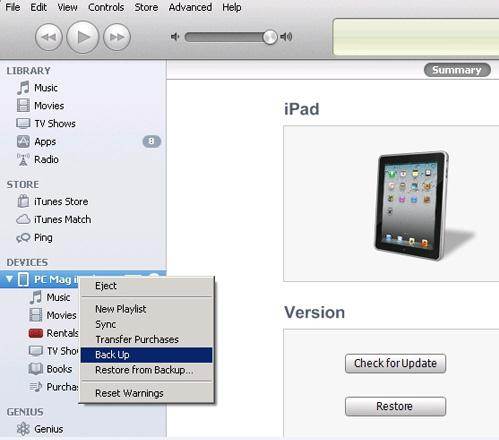 zálohování poznámek iPhone pomocí iTunes