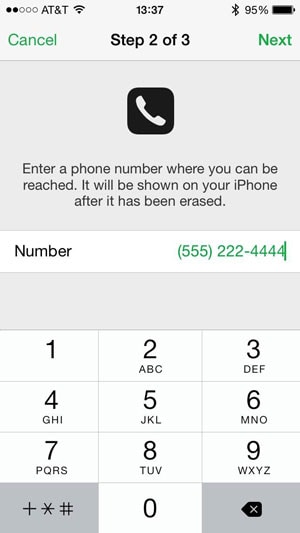 skriv inn telefonnummer slett iphone