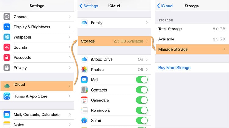iCloud 저장 공간 백업 설정 저장 공간 관리