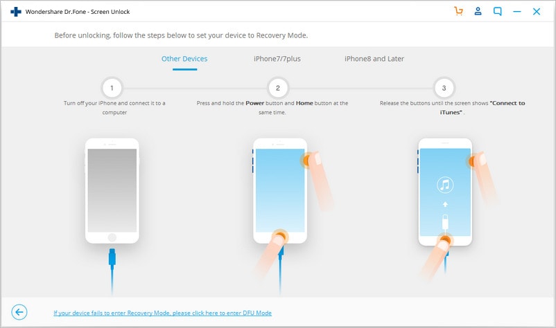 dfuモードをアクティブにしてロックされたiPhoneに入る