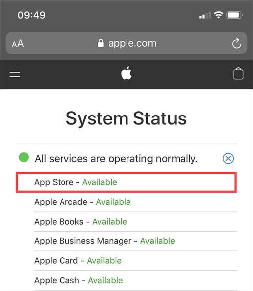 vérifier les problèmes du système Apple