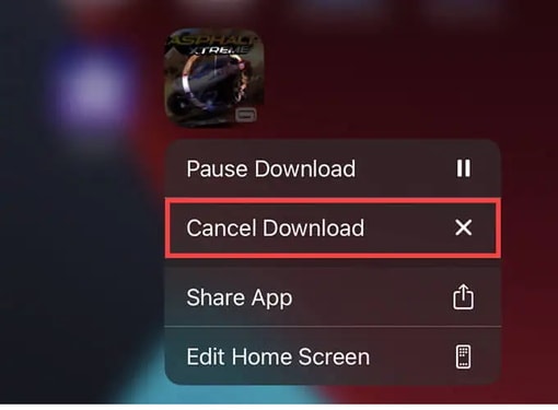 annuler le téléchargement de l
