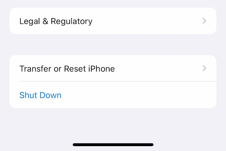 stäng av ios-alternativet i inställningarna