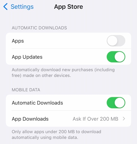 réparer les applications qui ne se mettent pas à jour