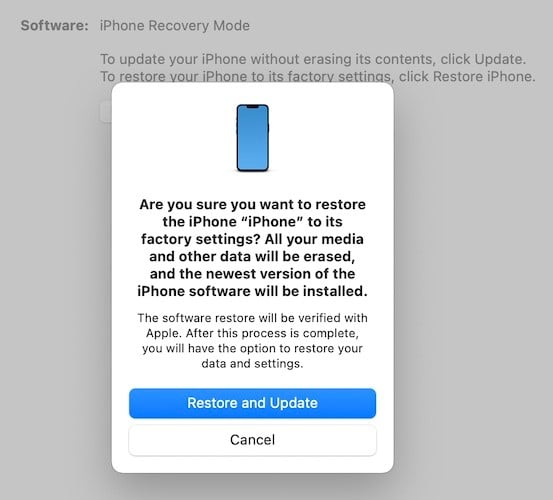 在iphone恢复模式下恢复ios