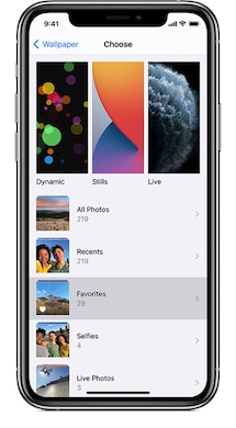 Optionen für iPhone-Hintergrundbilder