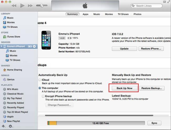 iTunes経由でiPhoneをMacにバックアップする方法