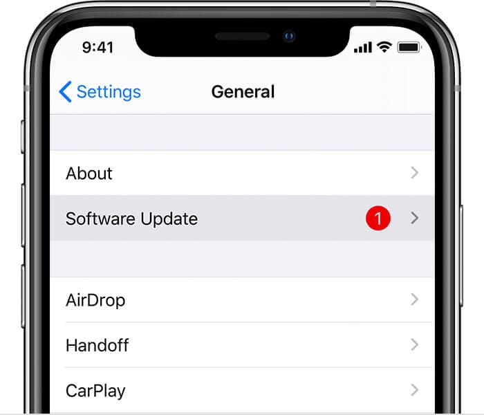 mettre à jour votre ios