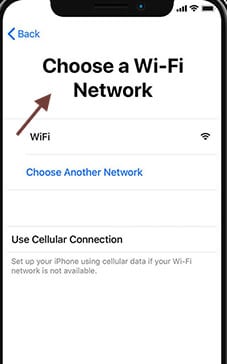 الشكل 6 اختر شبكة Wi-Fi