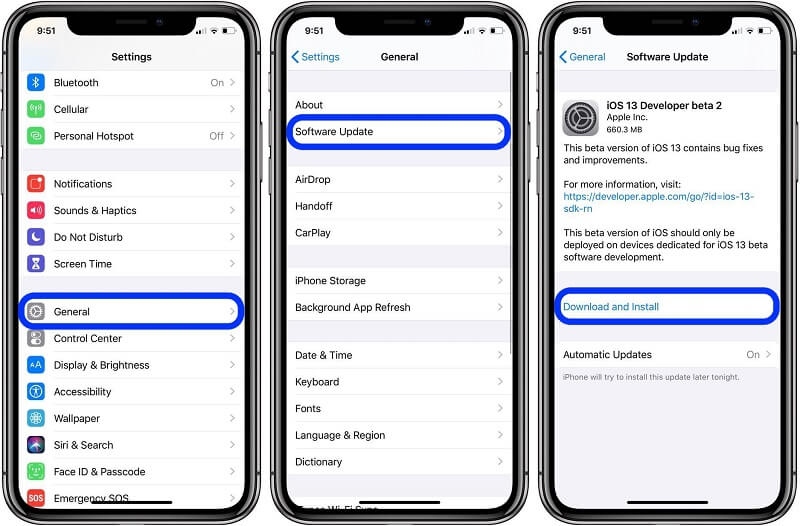δείτε το πιο πρόσφατο σταθερό iOS