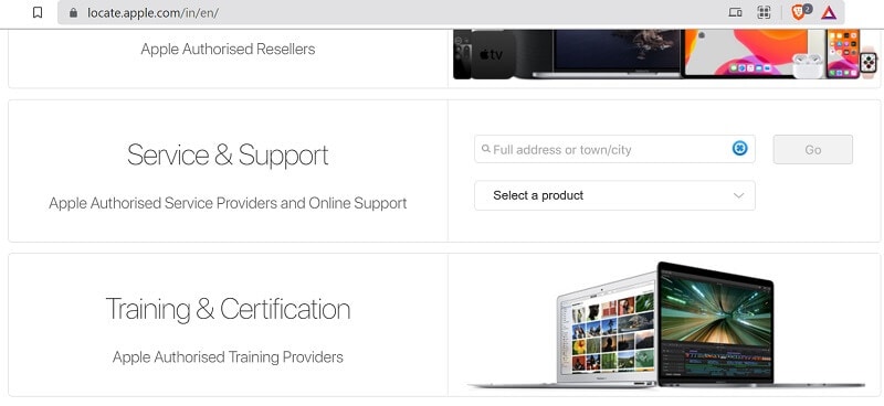 localiser le centre de service apple