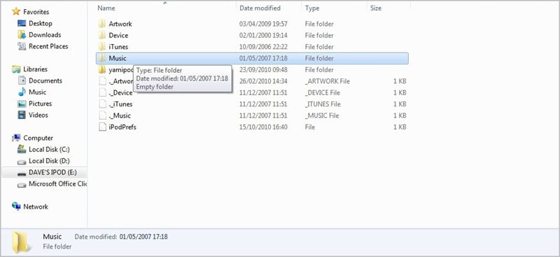 將非購買的音樂從 iPod 傳輸到 iTunes - 複製音樂文件