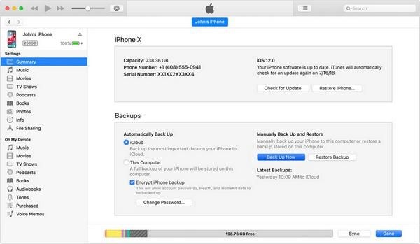 itunes varmuuskopio 2