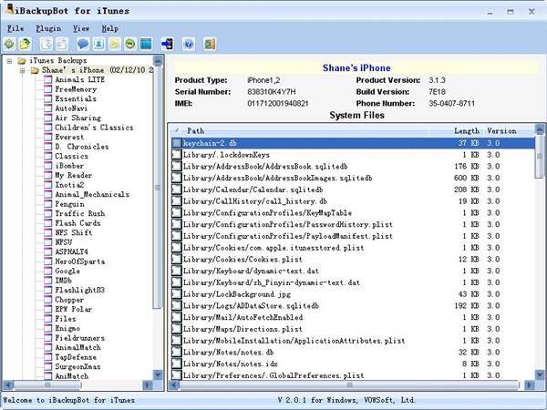 itunes back-upmanager-iBackup Bot voor iTunes