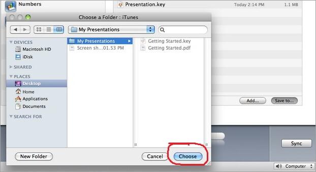 itunes Dateifreigabeordner