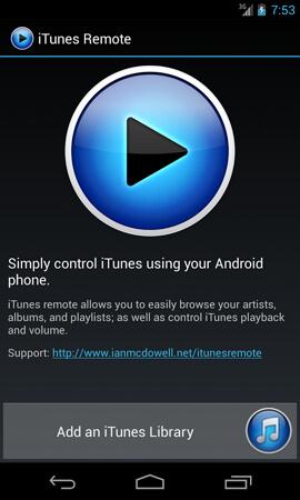 itunes android için uzaktan kumanda