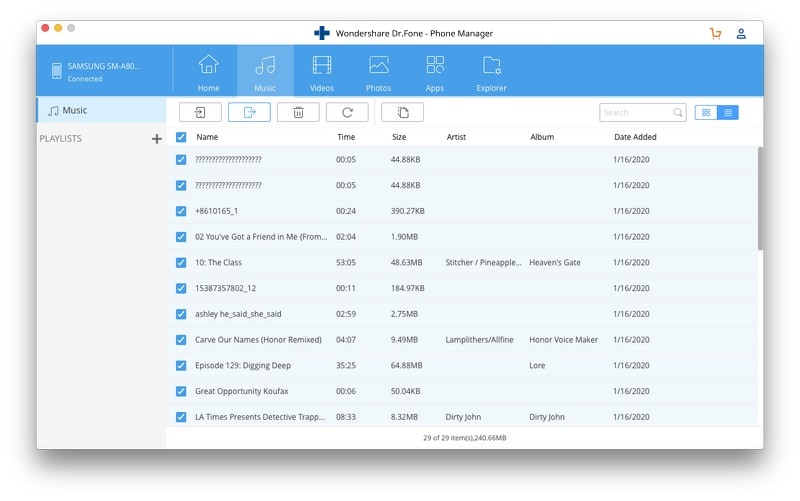 android μεταφορά αρχείων mac-Export σε υπολογιστή