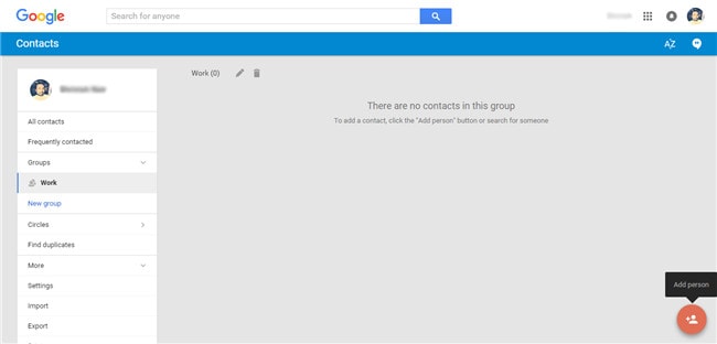 διαχείριση επαφών google